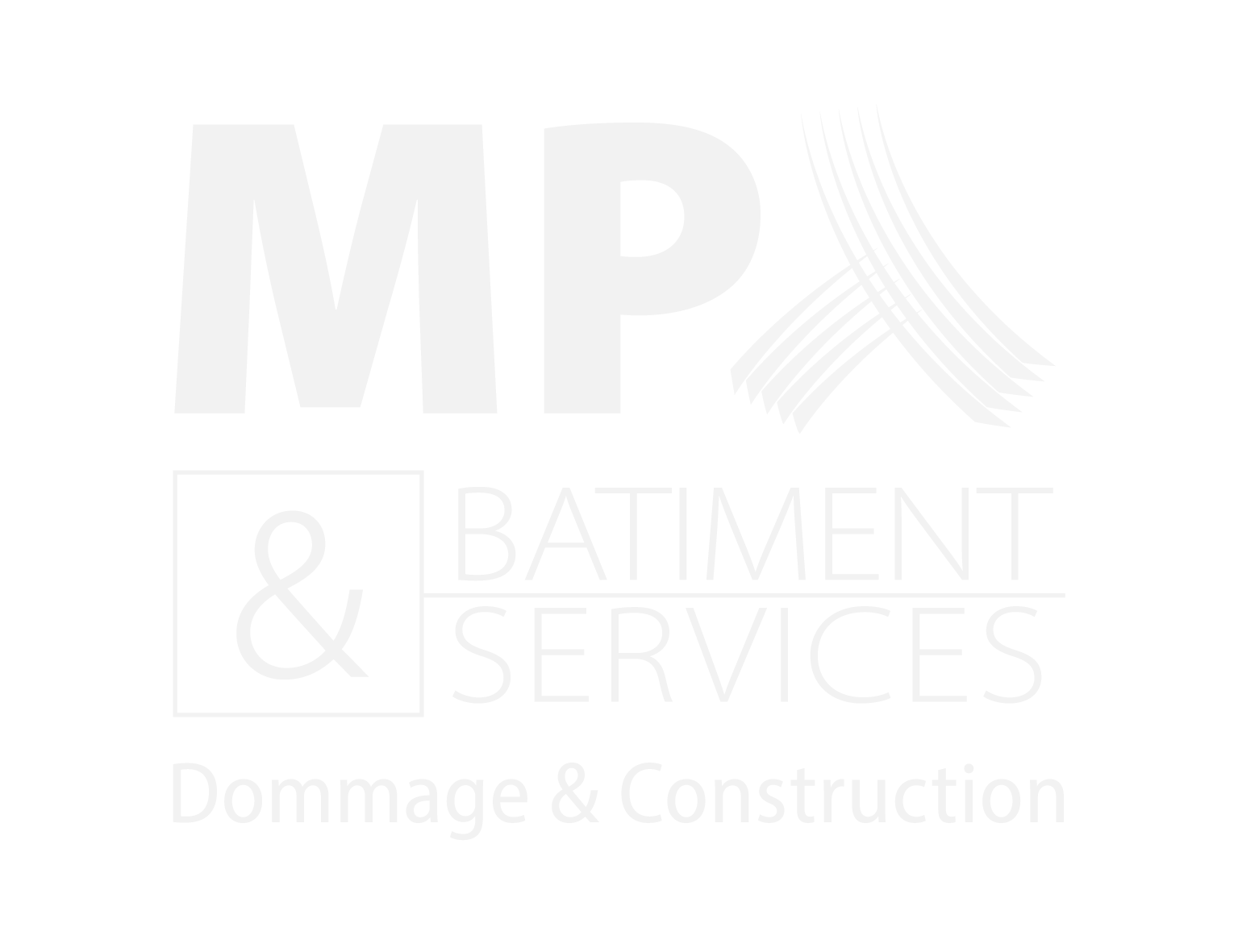 Logo blanc de la société Midi Pyrénées Bâtiment et Services, entreprise de réparation après sinistres tous corps d'état sur le région Occitanie.