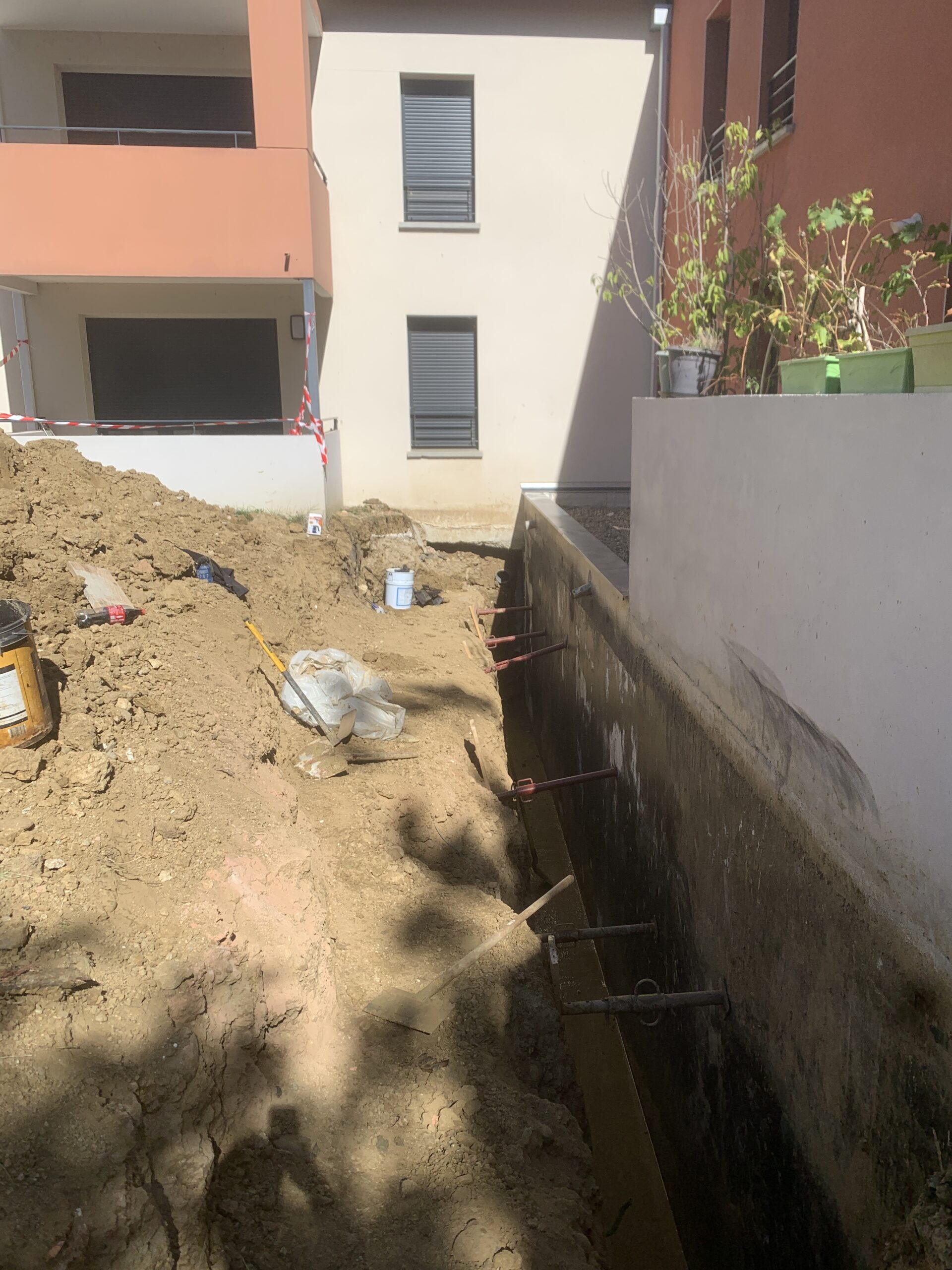 Création Drain Périphérique Voile Enterre