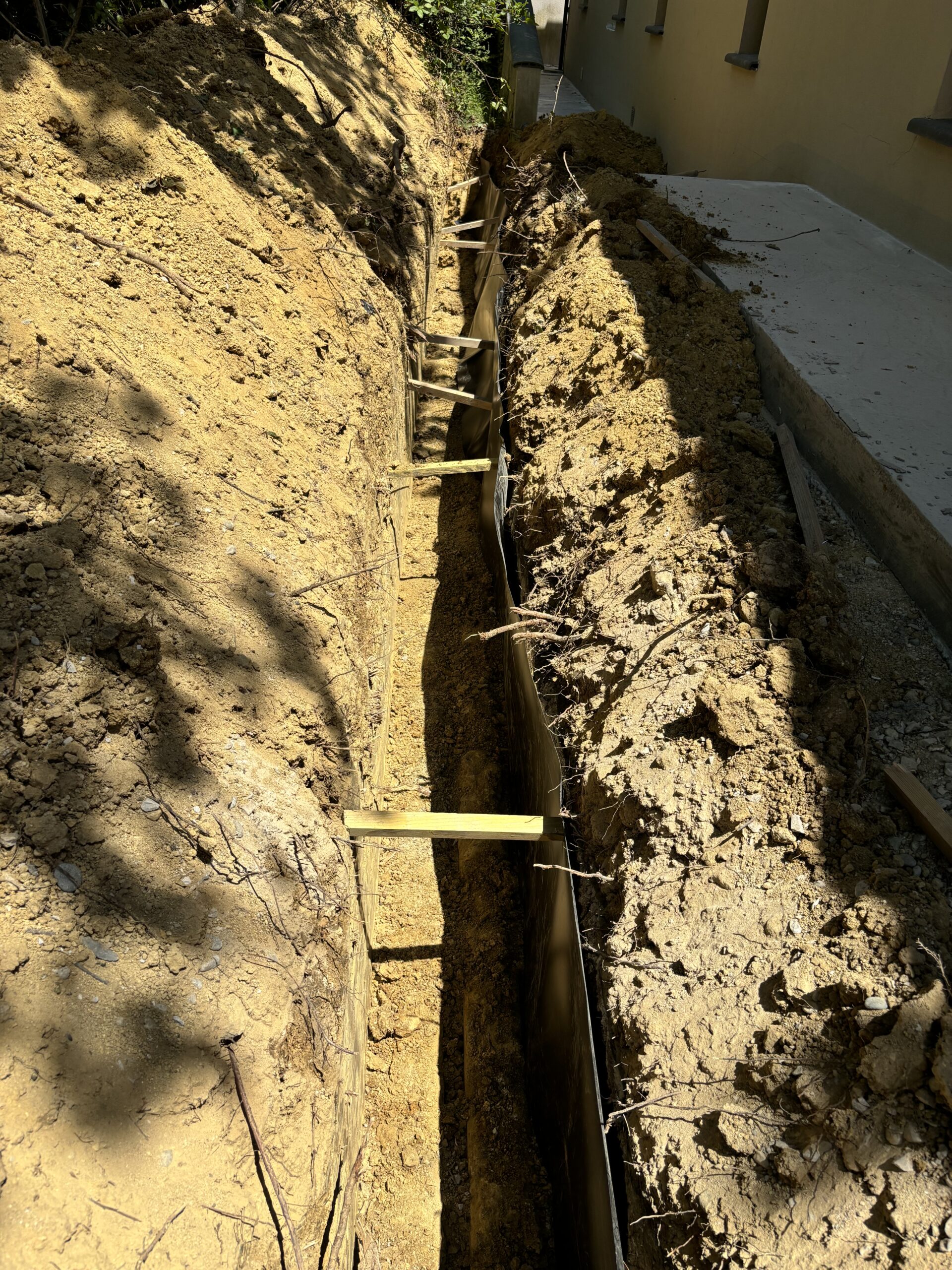 Terrassement Pour Intégration D'un écran Anti Racine Suite