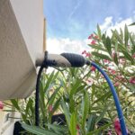 Obturation de l'évacuation de la terrasse vue du dessous lors de la recherche de fuite à Toulouse